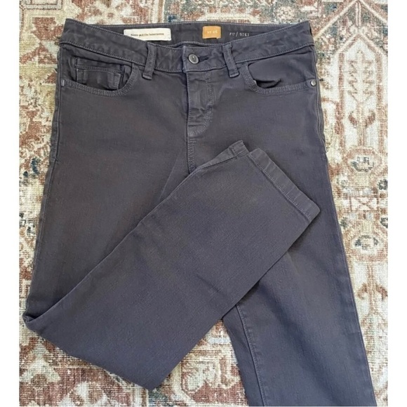Pilcro & the Letterpress Anthropologie Sz 29 Stet Fit Gray Cropped Skinny Jeans - Picture 3 of 9